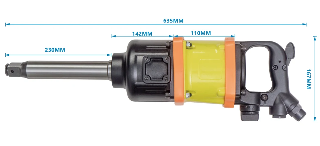 Outil d'air pneumatique de clé de 1 pouce avec 3700r. P.M., 3800n. M, conception de marteau de Pinless, très utilisés dans l'Assemblée, le démontage et l'entretien du camion/du pneu de voitures