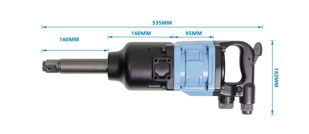 Clé pneumatique de 1 pouce avec le marteau de Pinless, 3000n. M Max Torque, 4000r. P.M Free Speed, approprié à l'entretien du matériel à grande échelle
