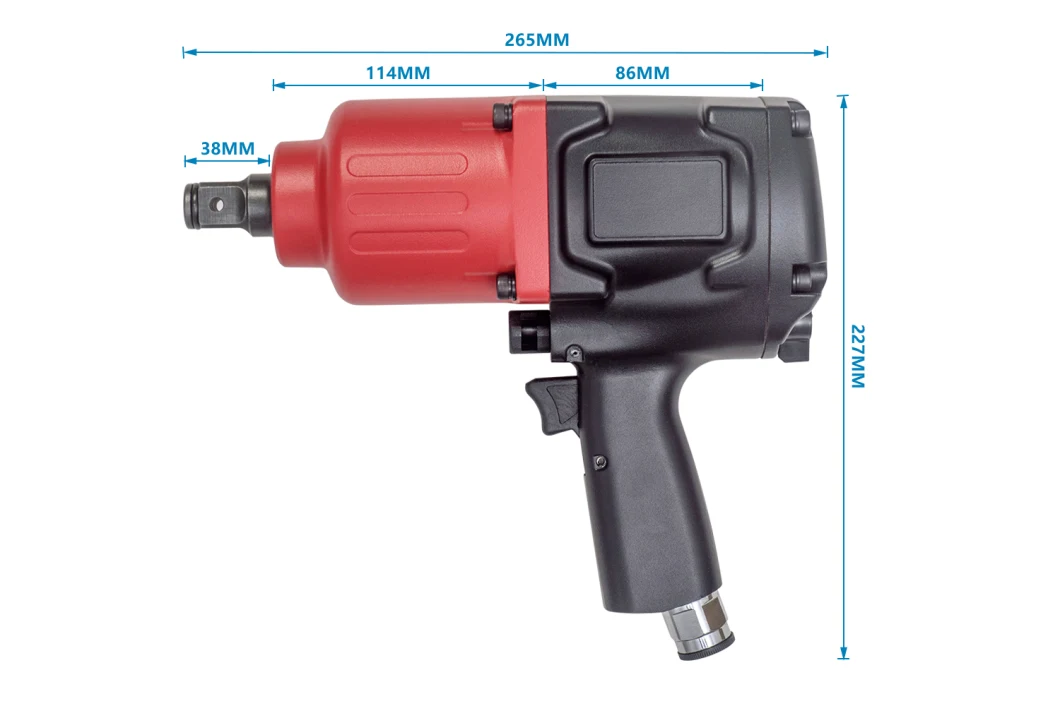 Les outils pneumatiques de 3/4 pouce avec la structure de marteau de Pinless, la sortie élevée de couple et l'équilibre, légers mais durables, peuvent être très utilisés dans l'Assemblée des voitures