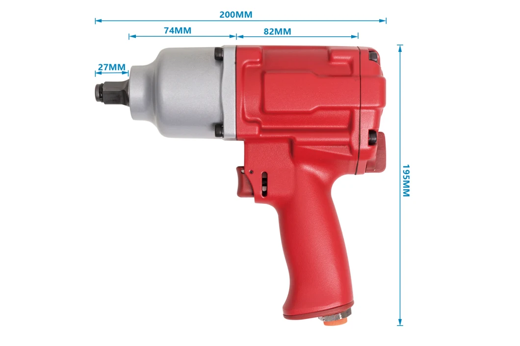 Outil pneumatique de pouce léger de Mini Type Air Impact Wrench 1/2
